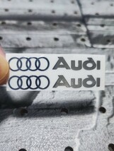 Audi (大)メッキ調ステッカー 2P■アウディ S-line RS A1 A3 A4 B5 B6 B7 B8 A5 C5 A6 C6 c7 A7 A8 A1 V8 Q3 Q5 Q7 SQ5■クーポンポイント_画像7