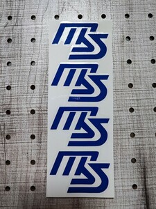 マツダスピード MSステッカー 4P【ブルー】CX-3/5/7/8 デミオ アテンザ アクセラスポーツ ロードスター RX-378 MAZDA3 プレマシー