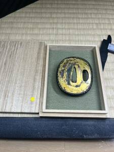 コレクター遺品　日本刀　刀装具　金塗り　覆輪　小道具 時代目貫 短刀