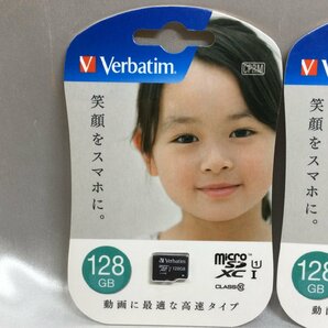 【未使用/インボイス登録店/TO】Verbatim バーべタイム micro SDXC 128GB メモリーカード MXCN128GJVZ3 IOデータ 2点セット MZ0403/0008の画像2