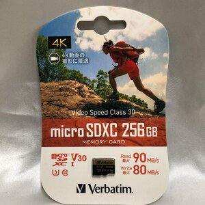 【未使用/インボイス登録店/TO】Verbatim バーべタイム micro SDXC 256GB メモリーカード MXCN256GPPV5 IOデータ　IM0409/0006-2