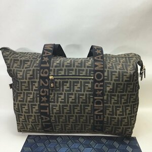 【中古品/CH】FENDI フェンディ　ズッカ柄 ボストンバッグ　大型ショルダートート ビンテージバッグ　ジャガード RS0417/0042