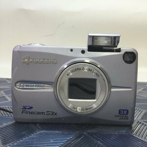 【ジャンク/中古品/CH】Kyocera 京セラ Finecam S3x コンパクト デジタルカメラ シルバー デジカメ 動作未確認　MZ0421