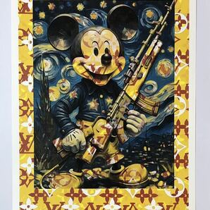 DEATH NYC アートポスター 世界限定100枚 ミッキーマウス Mickey ディズマランド ゴッホ 星月夜 ヴィトン Disney VUITTON 現代アート の画像1
