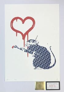 DEATH NYC art poster worldwide limitation 100 sheets Bank si-banksy pop art paint mouse Dior Love Heart present-day art limitation poster limitation 