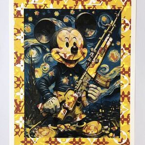 DEATH NYC アートポスター 世界限定100枚 ミッキーマウス Mickey ディズマランド ゴッホ 星月夜 ヴィトン Disney VUITTON 現代アート の画像2