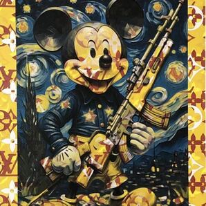 DEATH NYC アートポスター 世界限定100枚 ミッキーマウス Mickey ディズマランド ゴッホ 星月夜 ヴィトン Disney VUITTON 現代アート の画像4