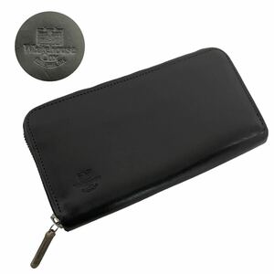 [ Logo stamp ] Whitehouse Cox long wallet round fastener b ride ru leather black 