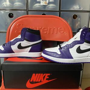 ＜1円〜新品未使用・送料無料＞NIKE AIR JORDAN 1 RETRO HIGH OG COURT PURPLE 555088-500 US10.0 ナイキ エアジョーダン オンライン購入の画像2