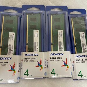 ADATA デスクトップPC用増設メモリー　PC4-19200 DDR4-2400 4GB×4枚＝16GB