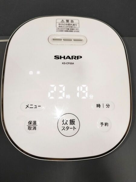 SHARP 炊飯器 3合炊き KS-CF05A-W