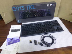 ロジクール G ゲーミングキーボード G913 TKL 無線 Logicool G TCBK LIGHTSPEED