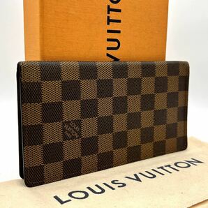 ★極美品★【A436】LOUIS VUITTON ルイヴィトンダミエ ポルトバルール カルトクレディ 二つ折り 長財布 ウォレット N61823/MI0021の画像1