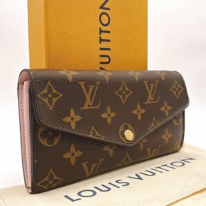 ★ほぼ極美品★【A442】LOUIS VUITTON ルイヴィトン モノグラム ローズバレリーヌポルトフォイユ サラ 長財布M62235/MI1210 の画像1