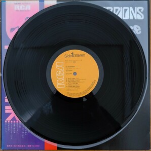 スコーピオンズ 復讐の蠍団 LP盤 帯付  来日記念盤 アナログ盤 希少    SCORPIONS In Tranae RCA（RPL-3033) ロックの画像3