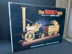 ☆未使用品　 服部時計店 ロケット号　the ROCKET 1829　電池式デジタルクロック　機関車　化粧箱付　昭和レトロ☆