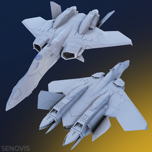 1/144 YF-21 シュトゥルムフォーゲル 3Dプリント STURMVOGEL 未組立 宇宙船 宇宙戦闘機 Spacecraft Space Ship Space Fighter SF