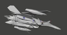 1/144 YF-29 デュランダル 3Dプリント Durandal 未組立 宇宙船 宇宙戦闘機 Spacecraft Space Ship Space Fighter SF_画像5