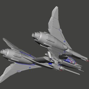 1/144 バリアブル・グラージ 3Dプリント ヴァリアブル・グラージ VARIABLE GLAUG 未組立 宇宙船 宇宙戦闘機 Space Ship Space Fighterの画像5