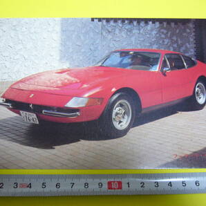 【当時物】B6 スーパーカーカード フェラーリ 365GTB/4 デイトナ Red★ Ferrari Daytona 1970年代後半/送料120円の画像1