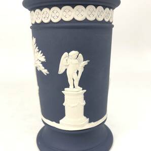 【WEDGWOOD】ウェッジウッド ジャスパー 花瓶 一輪挿し 西洋 食器 青 ブルー 小物 インテリアの画像4
