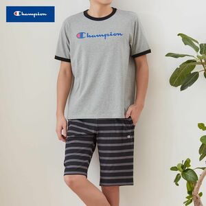 * Champion Champion new goods men's cotton short sleeves half pants top and bottom set suit M size [SETOM3143951N-M]..*QWER*