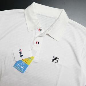 * postage 390 jpy possibility commodity filler FILA new goods men's . water speed .UVCUT sport polo-shirt with short sleeves white L size [414343-WT-L] one three .*QWER