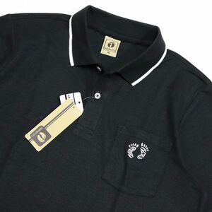 ●送料390円可能商品 ハンテン HANGTEN ゴルフ GOLF 新品 メンズ シンプル 半袖 ポロシャツ 黒 Mサイズ [SM392-NE5-M] 一 三 壱★QWER★