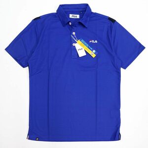 * postage 390 jpy possibility commodity filler Golf FILA GOLF new goods men's . water speed .UVCUT polo-shirt with short sleeves L [749644G-BL-L] one three .*QWER QQAA-18