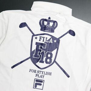 * стоимость доставки 390 иен возможность товар filler Golf FILA GOLF новый товар мужской . вода скорость .UVCUT рубашка-поло с коротким рукавом белый M[747684-WT-M] один три .*QWER QQAA-18