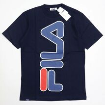 ●送料390円可能商品 フィラ ゴルフ FILA GOLF 新品 メンズ 吸汗速乾 ビッグロゴ 半袖 Tシャツ 紺 XLサイズ[749654NV1N-LL]一 三 参★QWER_画像1