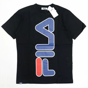 ●送料390円可能商品 フィラ ゴルフ FILA GOLF 新品 メンズ 吸汗速乾 ビッグロゴ 半袖 Tシャツ 黒 XLサイズ[749654BK1N-LL]一 三 参★QWER