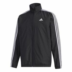 ★アディダス ADIDAS 新品 メンズ 防風性 撥水性 裏起毛トリコット 3ストライプス ウインドジャケット 黒 XL[GE0406-O] 二 参★QWER