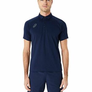 ●送料390円可能商品 アシックス ASICS 新品 メンズ 吸汗速乾 ドライ 半袖 Tシャツ 紺 Mサイズ [2101A2144051N-M] 一 三 壱★QWER★