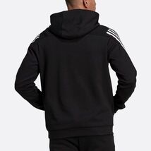 ★アディダス ADIDAS 新品 メンズ 定番 スリーストライプス スウェット パーカー プルオーバー 黒 Mサイズ [HK4572-M] 二 壱★QWER_画像3