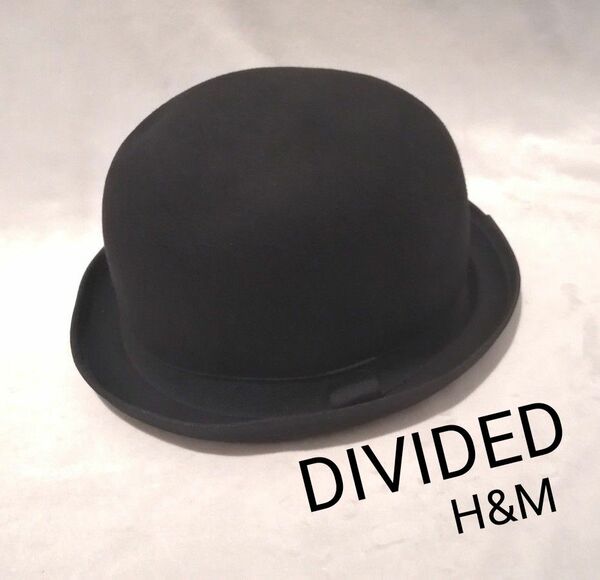 DIVIDED H&M ウール ブラック ハット 黒 帽子 US L/60 