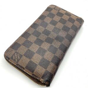 本物保証 1円~ 美品 LOUISVUITTON ダミエ エベヌ ジッピーウォレット 男女 ラウンドファスナー 長財布 ルイヴィトン 中古 CA1190の画像3