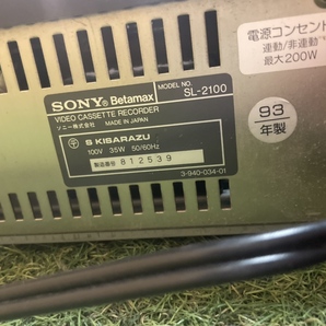  SONY ソニー SL-2100 Betamax ベータマックス ビデオカセットレコーダー 通電のみの確認 「2029」の画像9