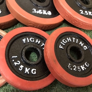 FIGHTING ROAD バーベルプレートセット 5Kg×4/2.5Kg×4/1.25Kg×4/計35Kg 穴径28mm 筋トレ 「2079」の画像8