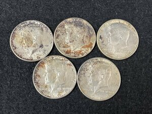 SN0603-85I　コンビニ決済のみ　アメリカ リバティコイン　1964　ケネディ　50セント　5枚セット　HALF DOLLAR　UNITED STATES OF AMERICA