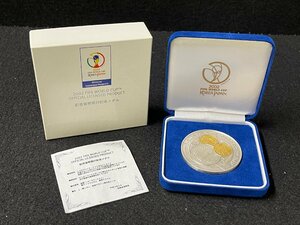 SM0604-8I　純銀　2002 FIFA WORLD CUP OFFICIAL LICENSED PRODUCT 記念貨幣発行記念メダル　SILVER 1000刻印あり　造幣局