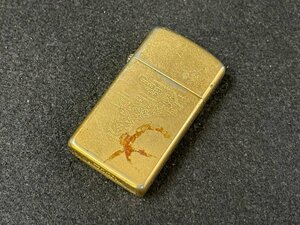 MI0604-29I　Zippo　Guam.　U.S.A.　オイルライター　1989年製　ジッポ　ゴールド色　喫煙グッズ　喫煙具