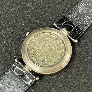 MI0604-71I 小型50銭銀貨 シルバー 腕時計 925刻印あり クォーツ メンズ腕時計 男性向け の画像8
