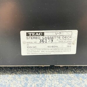 KF0604-33I ゆうパック着払い TEAC V-7 Stereo Cassette Deck カセットデッキ ティアック オーディオ機器の画像9