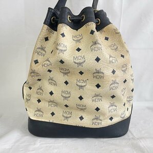 KK0604-52I ゆうパック着払い MCM 8193P 巾着 ショルダーバッグ 総柄 ヴィセトス エム・シー・エムの画像4