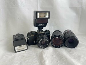 KK0604-50I Yu-Pack наложенный платеж MINOLTA XD 1:2.8 f-28mm/100mm 1:4/50-135mm 1:3.5 с 3 объективами и вспышкой Зеркальная камера Minolta
