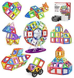 Jasonwell 108pcs マグネットブロック 磁気おもちゃ マグネットおもちゃ 磁石ブロック 子供 知育玩具 幼児 に 人気 の おもち