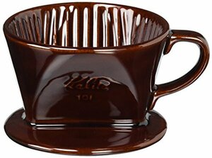 カリタ Kalita コーヒー ドリッパー 陶器製 ブラウン 1~2人用 101 日本製 101-ロトブラウン ドリップ 器具 喫茶店 カフェ