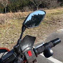 バイクミラー 汎用 オートバイミラー 適合 PCX GROM Z125 MT-07 MT-09 用 アダプター付け 8mm 10mm 正/逆ネジ_画像7