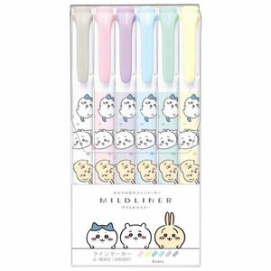 Camio Japan Chiikawa Mile Liner Fluorescent Pen 6 -Color Set 301602